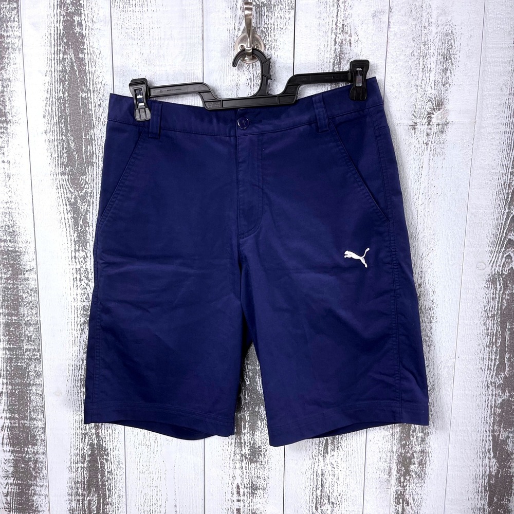 Puma Golf Shorts Men's W30 DryCell‎ Performance Flat Front Navy Blue